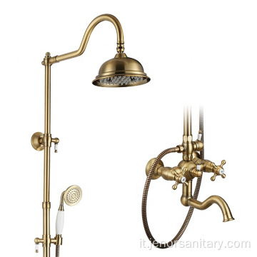 Set doccia set vintage classico da doccia da doccia da bagno d&#39;oro vintage